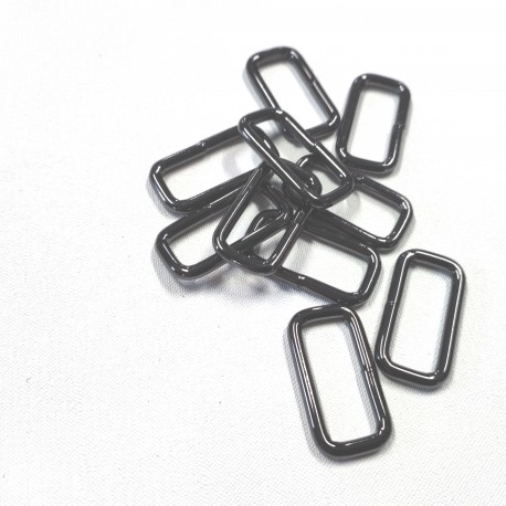 Boucle rectangle métal Gun 25 mm