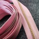 Zip petite spirale Rose et Or au 10 cm