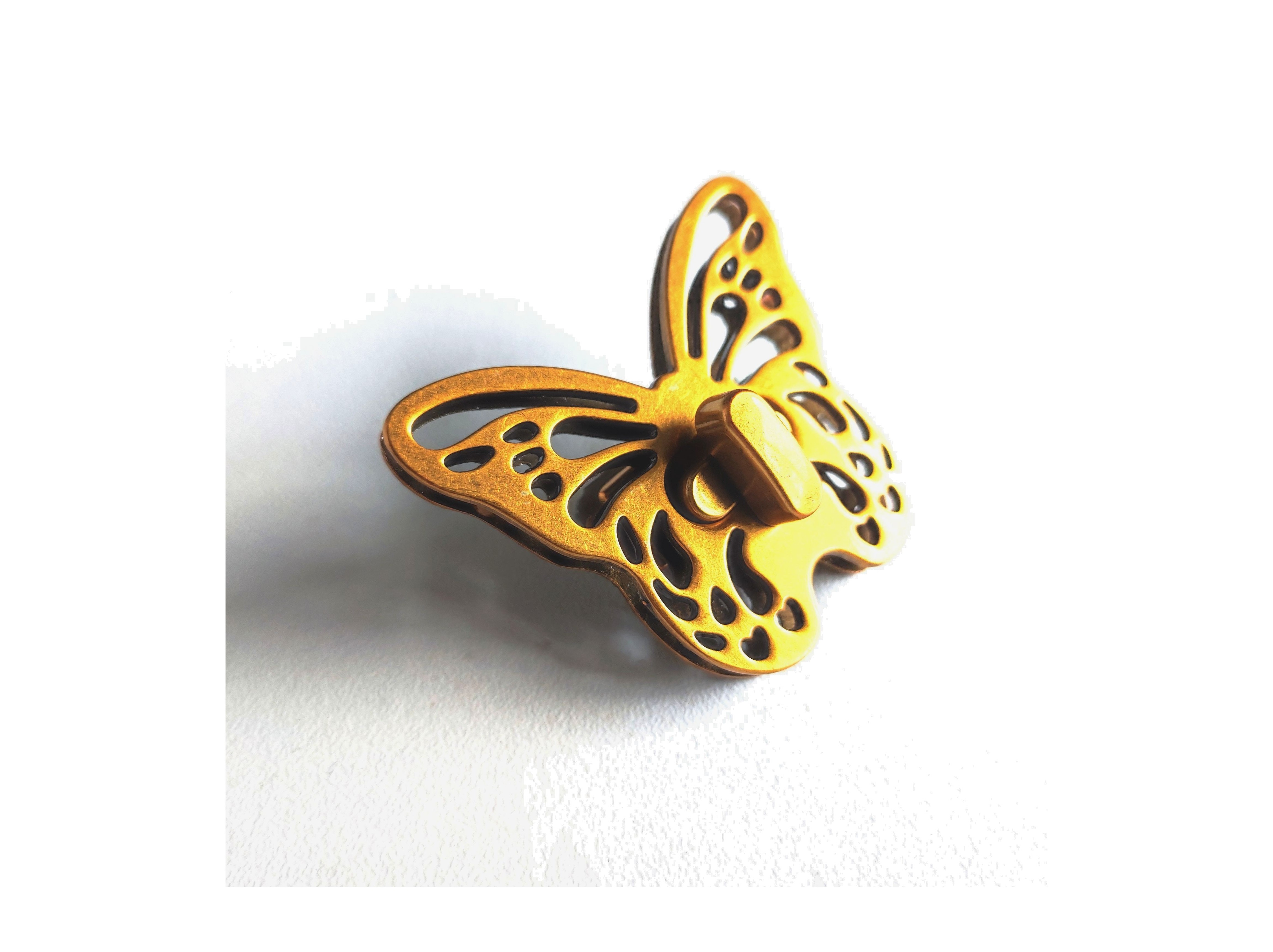Fermoir Papillon Anneau En C Or Rempli Vintage - Marque Finesse - Années 60 - Neuf Sans Boîte