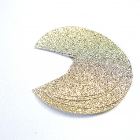 Coins de sacs simili glitter or