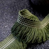 Galon frange Dinard kaki et or