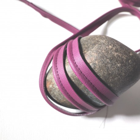 PASSEPOIL simili cuir Vérone prune