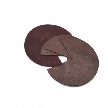 Coins de sacs cuir lie de vin