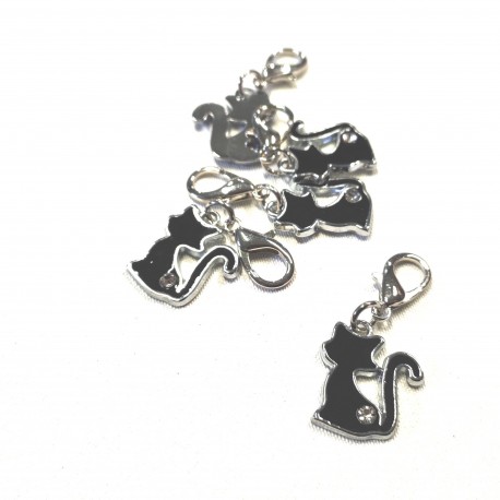 Breloque chat Strass