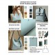 Simili cuir Outdoor bleu glacier*RLX