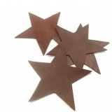 Etoile cuir lie de vin