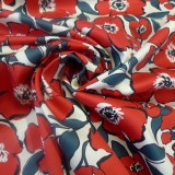 Satin de coton coquelicot