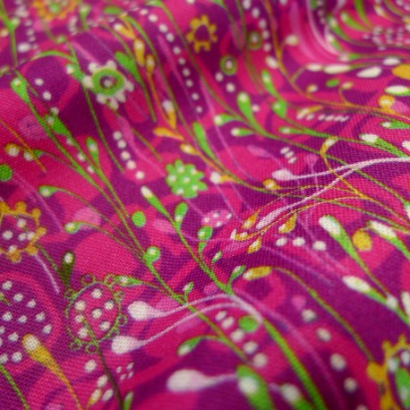 Coton jardin écolo fuchsia