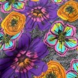 Coton Festival Flowers anthracite