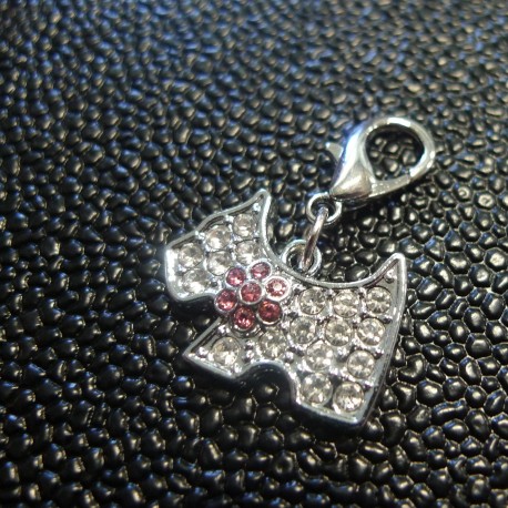 Breloque chien Strass