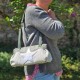 Tissu velours Huggy argent