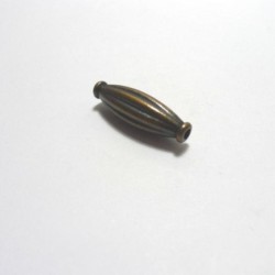 Perle ciselée métal bruni 25 mm