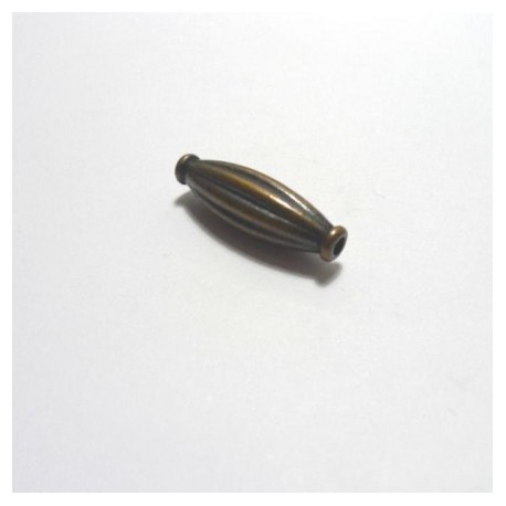 Perle ciselée métal bruni 25 mm