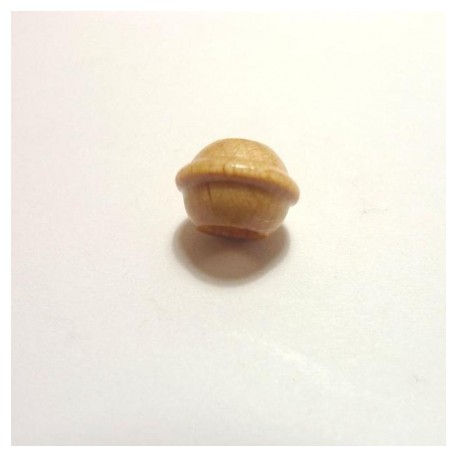 Perle bois naturel verni 12 mm