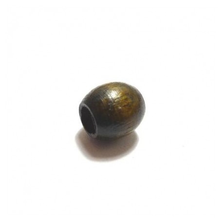 Perle bois teint ogive 13 mm