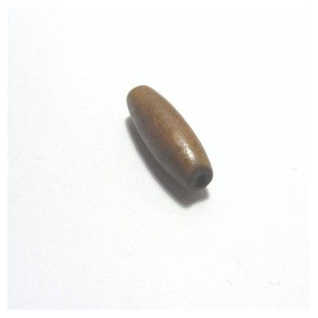 Perle bâton marron effet bois 20 mm