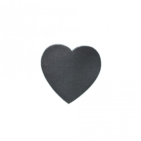 Coeur cuir noir