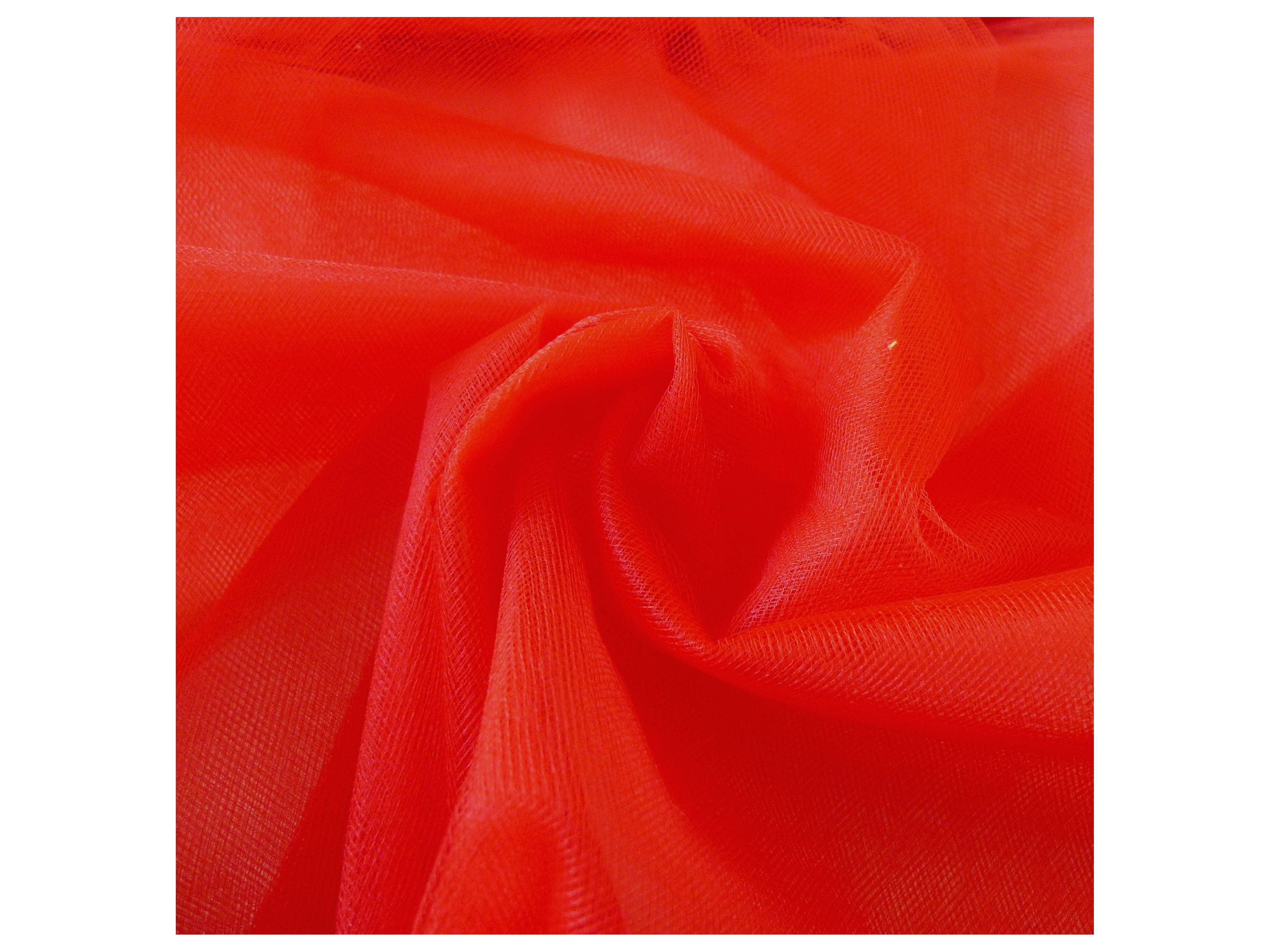 Tulle Souple Non Feu Rouge - Largeur 280 Cm - Vendu Au Mètre (100 Cm) - Neuf