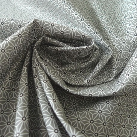 Tissu japonais Fuji gris
