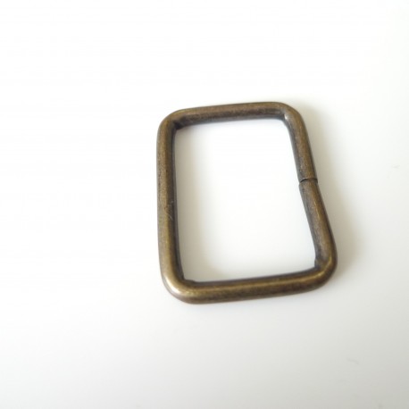 Boucle rectangle 25 bronze 