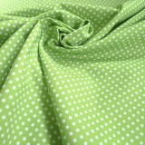 Tissu petits pois vert acide