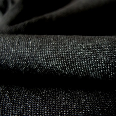 Tissu jeans noir