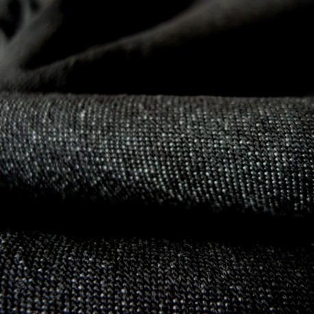 Tissu jeans noir