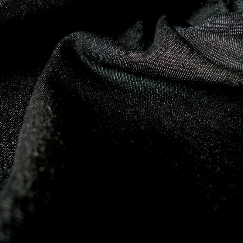 Tissu jeans noir - Tissus