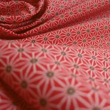Tissu japonais Fuji rouge