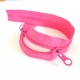 Zip  double curseur centre fushia