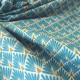 Tissu japonais Paon turquoise
