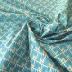 Tissu japonais Paon turquoise