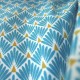 Tissu japonais Paon turquoise